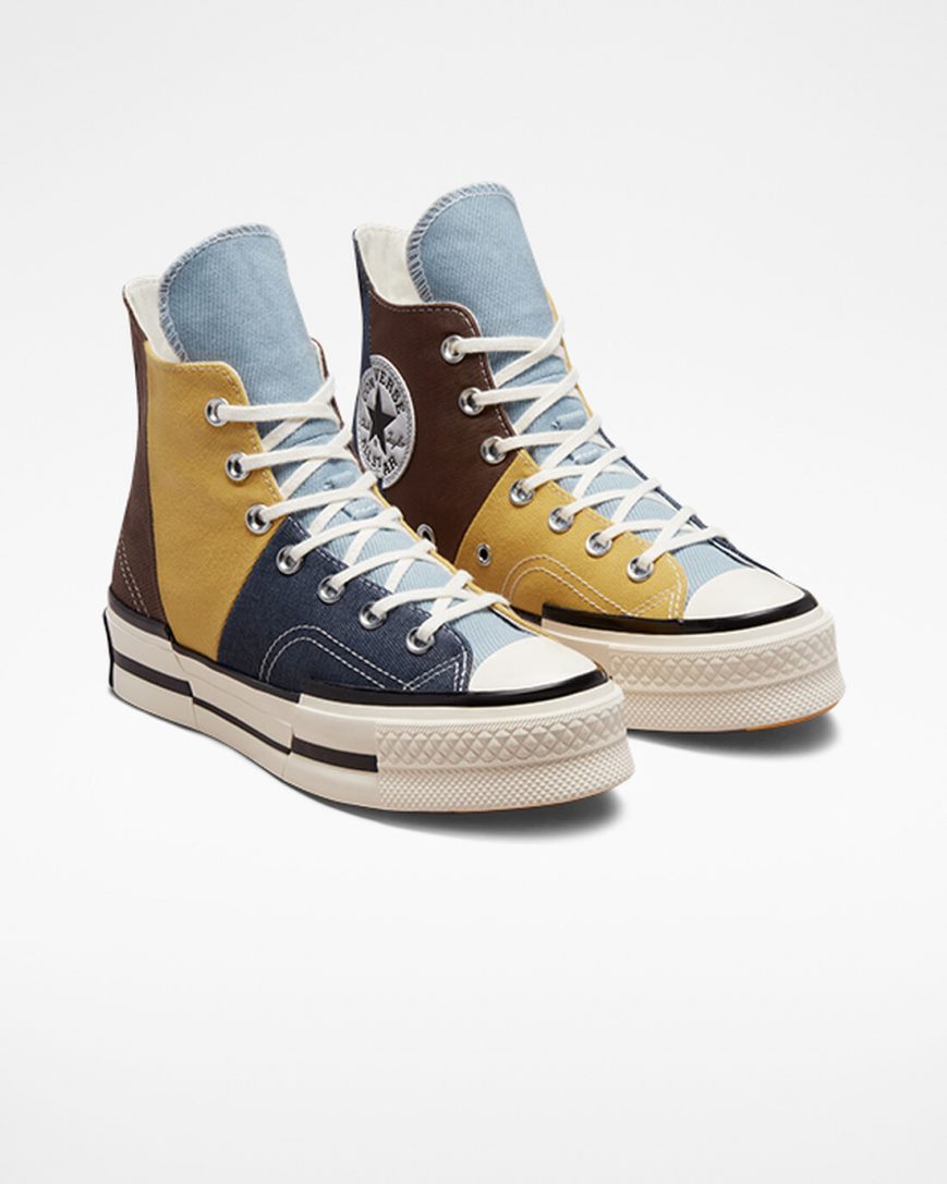 Tenisi Inalti Barbati Converse Chuck 70 Plus Material Mashup Maro Bleumarin | RO EIKFZ915